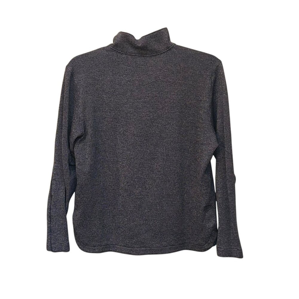 Robert Graham Lindell Long Sleeve Knit In Navy Classic Fit Medium Quarter Zip - Picture 4 of 9